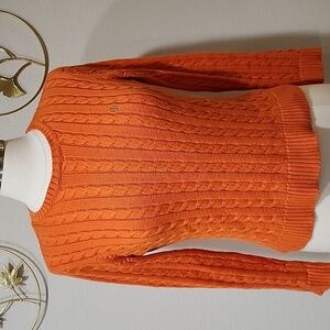 Vintage Ralph Lauren Sweater Crewneck Cable Knit Preppy Classic 80s size SP